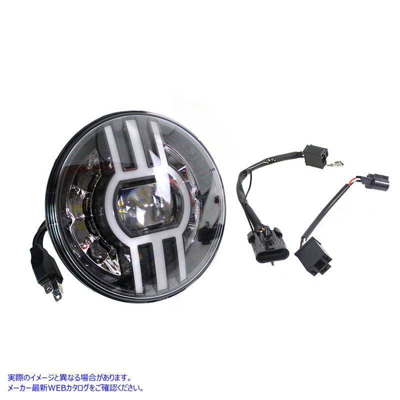 33-1574 Cyron 7 インチ Beast 2 一体型ヘッドランプ ブラック 取寄せ Vツイン Cyron 7 inch Beast 2 Integrated Headlamp Black