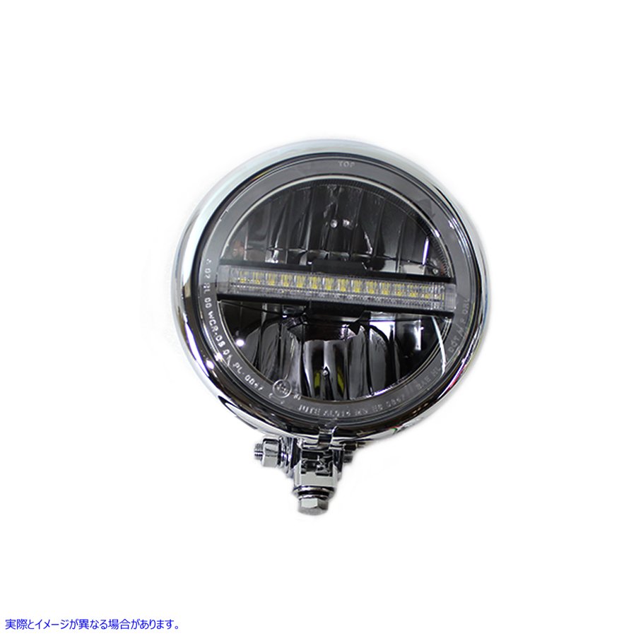 33-1592 5-3/4 インチ ベイツ スタイル LED ヘッドランプ クローム 取寄せ Vツイン 5-3/4 inch Bates Style LED Headlamp Chrome