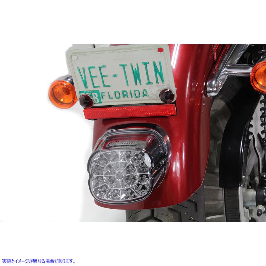 33-1605 レイダウンテールランプAssy スモークLED 取寄せ Vツイン Lay Down Tail Lamp Assembly Smoked LED (検索用／