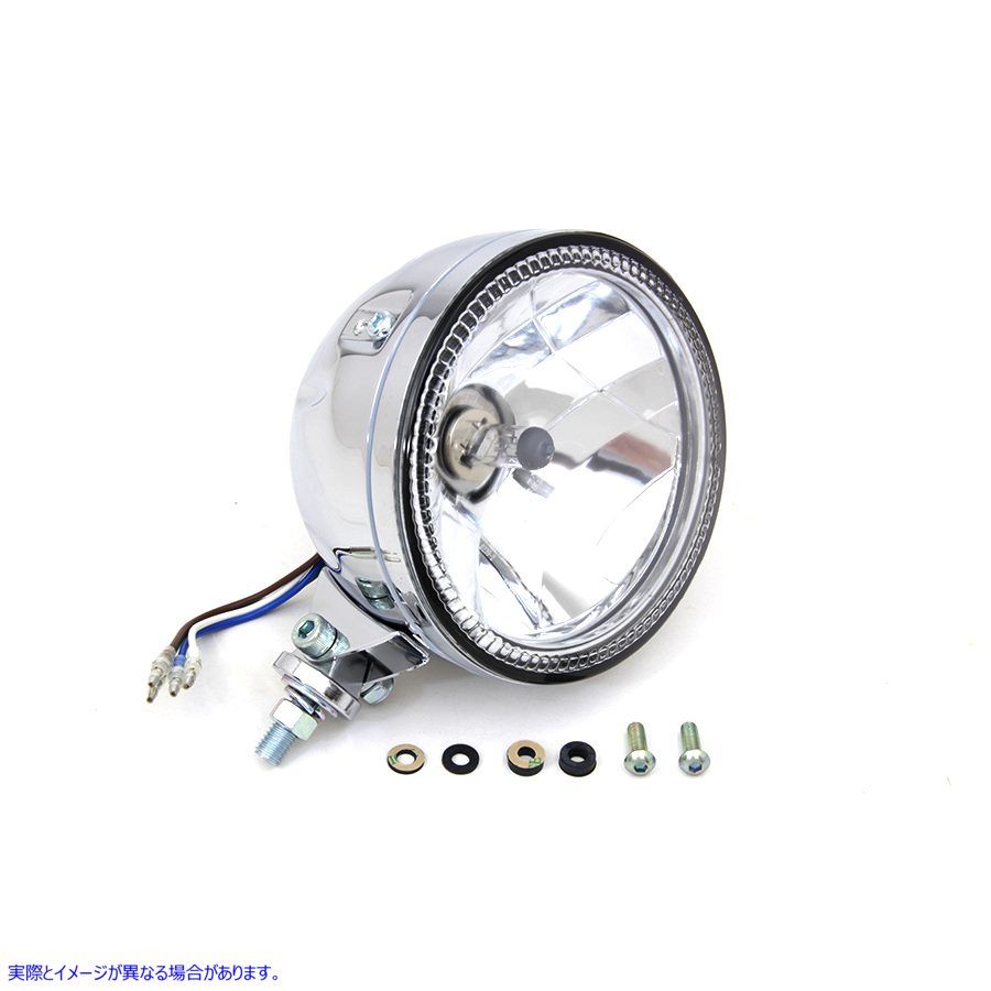 33-1617 5-3/4インチ H4 ヘッドランプユニット クローム 取寄せ Vツイン 5-3/4 inch H4 Headlamp Unit Chrome (検索用／