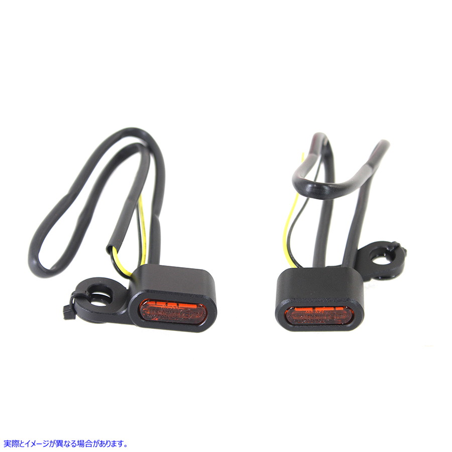 33-1632 ブラックLEDウインカーセット 取寄せ Vツイン Black LED Turn Signal Set (検索用／