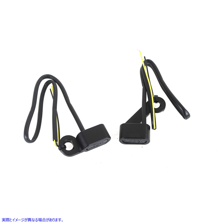 33-1636 ブラックLEDウインカーセット 取寄せ Vツイン Black LED Turn Signal Set (検索用／