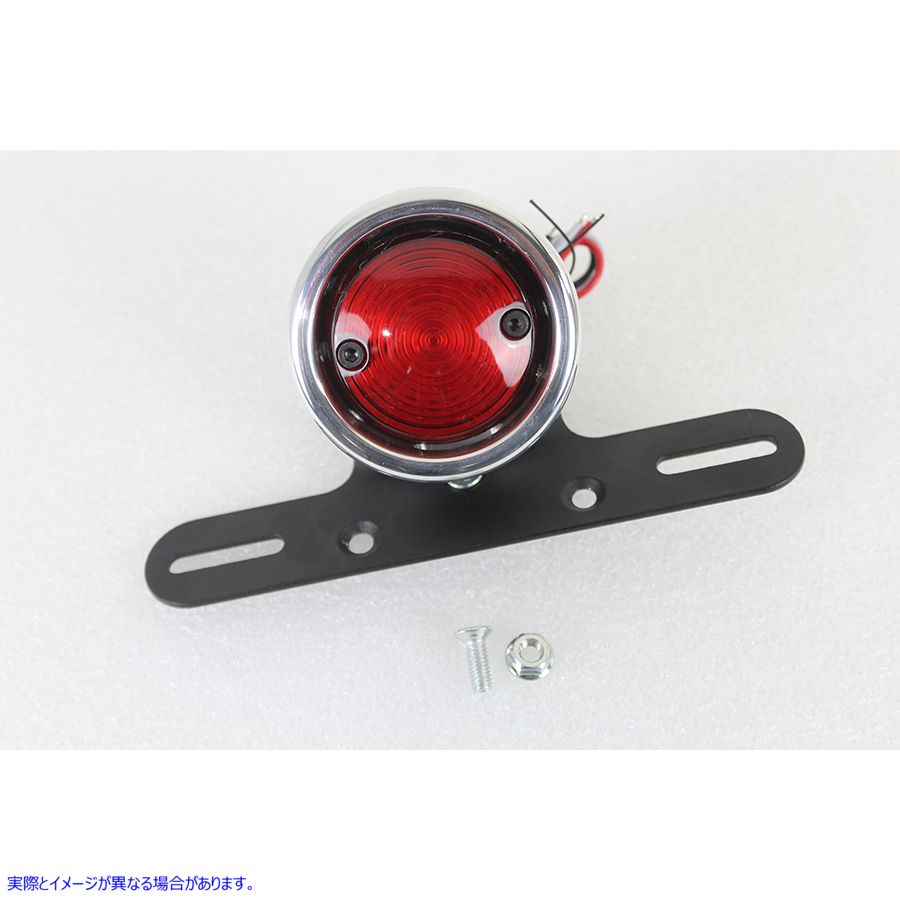 33-1660  取寄せ Vツイン LED 2 inch Round Tail Lamp Assembly Chrome (検索用／