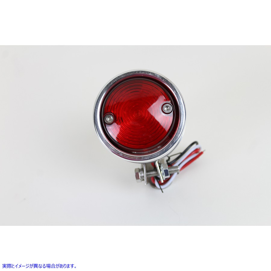 33-1666 LEDバレットテールランプアセンブリ クローム 取寄せ Vツイン LED Bullet Tail Lamp Assembly Chrome (検索用／