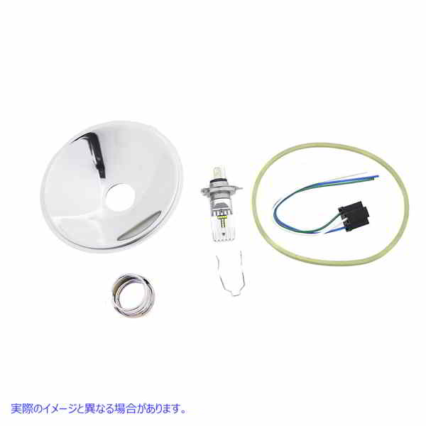 33-1668 スプリング フォーク LED 6 ボルト ヘッドランプ インサート 取寄せ Vツイン Spring Fork LED 6 Volt Headlamp Insert (