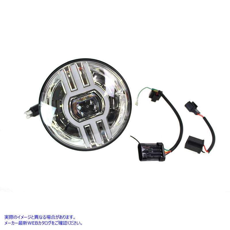 33-1674 Cyron 7 インチ Beast 2 一体型ヘッドランプ クローム 取寄せ Vツイン Cyron 7 inch Beast 2 Integrated Headlamp Chrom