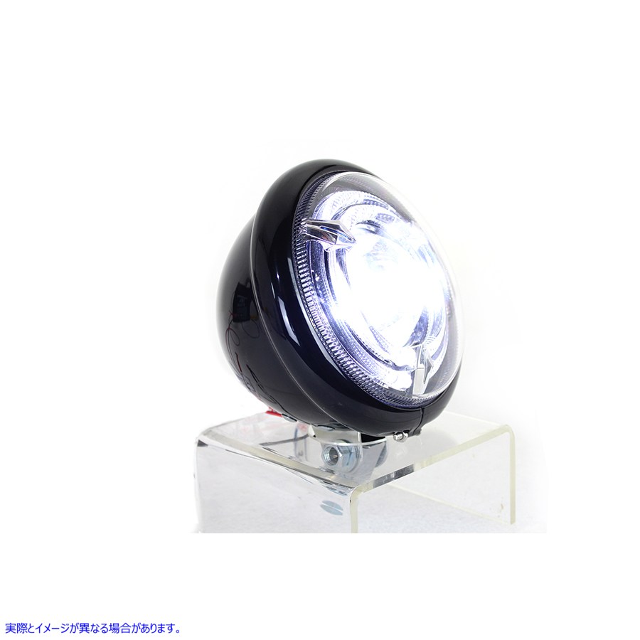 33-1767 5-3/4 インチ ベイツ スタイル LED ヘッドランプ ブラック 取寄せ Vツイン 5-3/4 inch Bates Style LED Headlamp Black