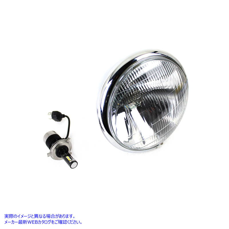 33-1787 6-1/2インチ スプリングフォーク H-4/LEDヘッドランプユニット クローム 取寄せ Vツイン 6-1/2 inch Spring Fork H-4/LE