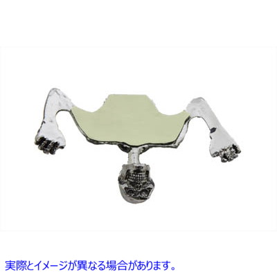 33-1936 7インチ ヘッドランプ バイザー オーナメント スカルタイプ クローム 取寄せ Vツイン 7 inch Headlamp Visor Ornament S