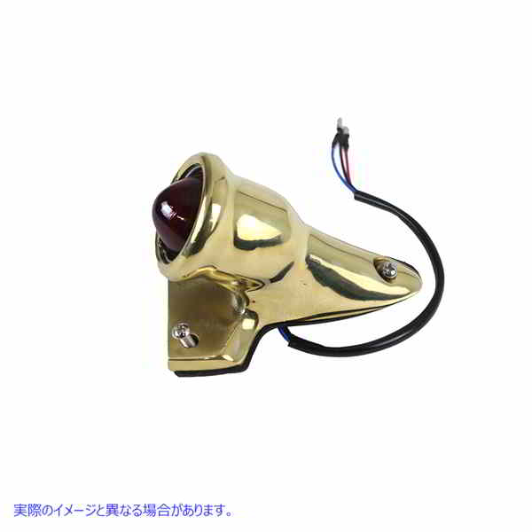 33-1952 クロッカースタイル LED テールランプ 真鍮 取寄せ Vツイン Crocker Style LED Tail Lamp Brass (検索用／