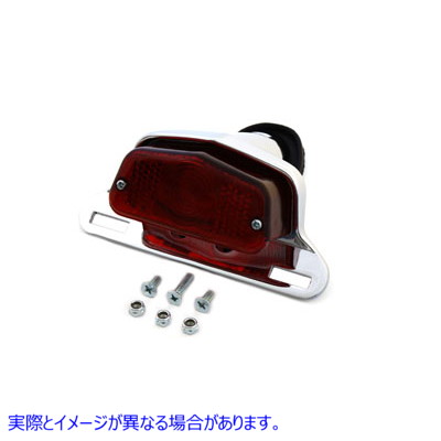 33-1977 クローム スポーツ テール ランプ アセンブリ ラージ ルーカス スタイル 取寄せ Vツイン Chrome Sport Tail Lamp Assemb