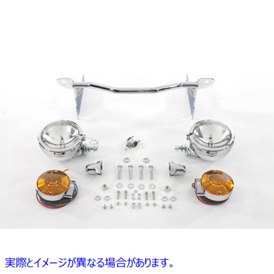 33-2037 クロームスポットランプキット 取寄せ Vツイン Chrome Spotlamp Kit (検索用／