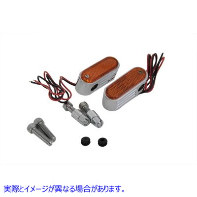33-2091 クローム マーカー ランプ セット アンバー レンズ付き 取寄せ Vツイン Chrome Marker Lamp Set with Amber Lens (検索