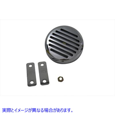 33-2099 ユニバーサル ホーン エレクトリック クローム 12 ボルト 取寄せ Vツイン Universal Horn Electric Chrome 12 Volt (検