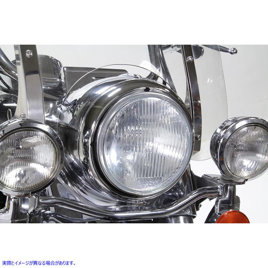 33-2134 アウターヘッドランプトリムリムクローム 取寄せ Vツイン Outer Headlamp Trim Rim Chrome (検索用／67712-83B
