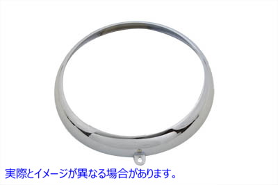 33-2135 7 インチ アウター ヘッドランプ リム クローム 取寄せ Vツイン 7 inch Outer Headlamp Rim Chrome (検索用／67740-87