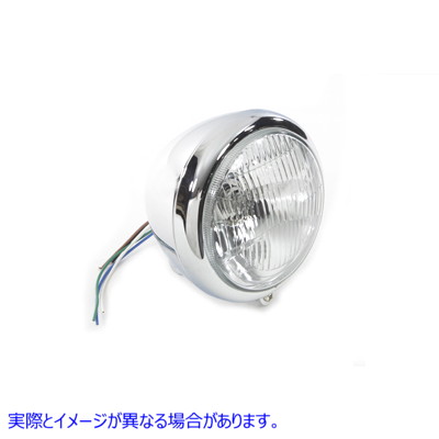 33-2159 5-3/4 インチ丸型ヘッドランプ アセンブリ ティアドロップ スタイル 取寄せ Vツイン 5-3/4 inch Round Headlamp Assembl
