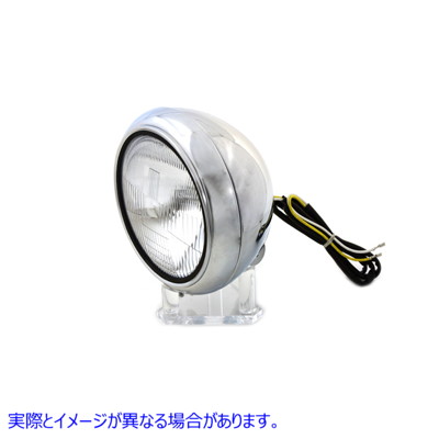 33-2197 7インチヘッドランプアセンブリ H-4タイプ クローム 取寄せ Vツイン 7 inch Headlamp Assembly H-4 Type Chrome (検索用