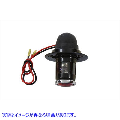 33-2235 ブラック 1 インチ ラウンド テール ランプ 取寄せ Vツイン Black 1 inch Round Tail Lamp (検索用／