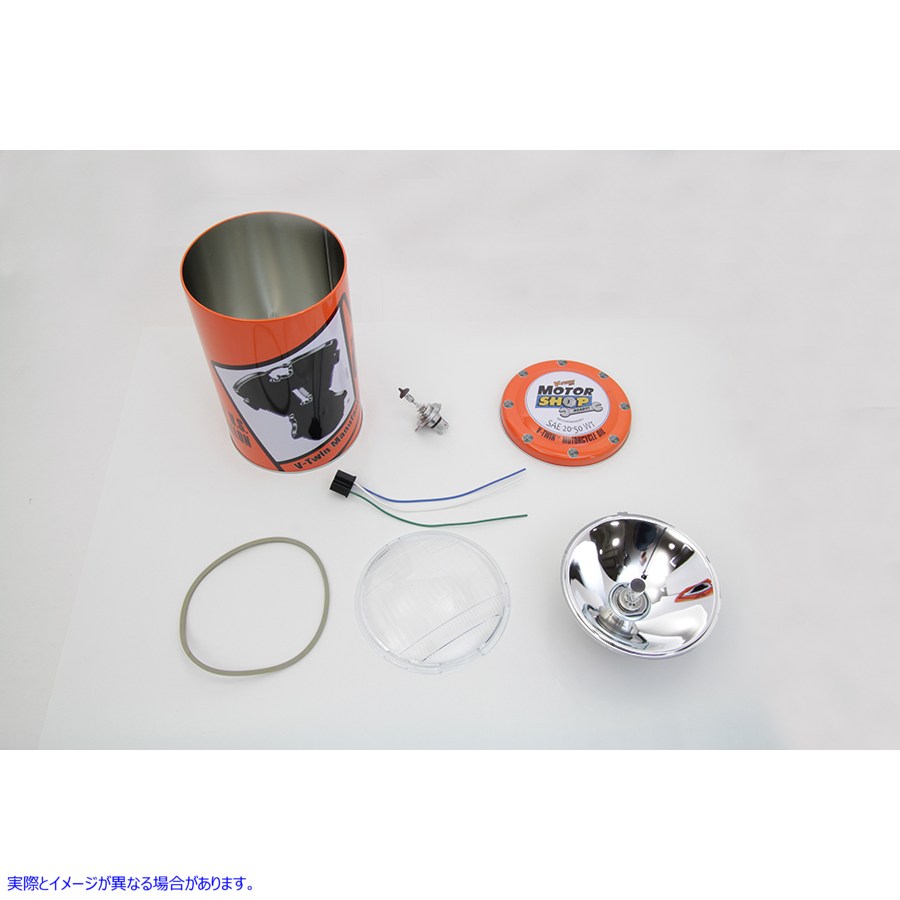 33-2352 レトロ スプリング フォーク ヘッドランプ H-4 バルブ キット 取寄せ Vツイン Retro Spring Fork Headlamp H-4 Bulb Kit