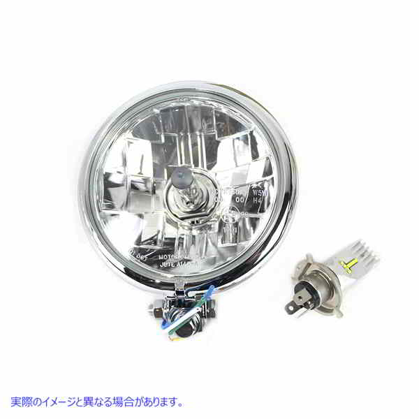 33-2355 5-3/4 インチ ベイツ スタイル 6 ボルト LED ヘッドランプ クローム 取寄せ Vツイン 5-3/4 inch Bates Style 6 Volt LED