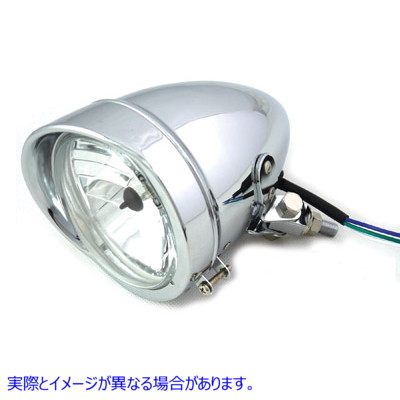 33-4074 4-1/2 インチ バレット ヘッドランプ クローム 取寄せ Vツイン 4-1/2 inch Bullet Headlamp Chrome (検索用／