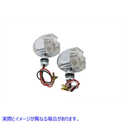 33-6057 ミニマーカーランプセット マルタ風 クリアレンズ 取寄せ Vツイン Mini Marker Lamp Set Maltese Style Clear Lens (検