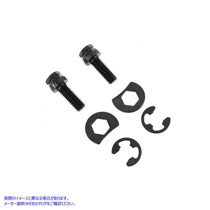 3308-6 エキゾーストパイプ固定ボルト取付キット 四三酸化鉄メッキ 取寄せ Vツイン Exhaust Pipe Locking Bolt Mounting Kit Bla