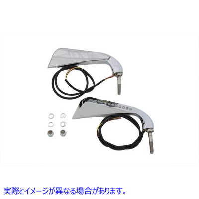 34-0022 ビレットステム付きイービルアイミラーセット 取寄せ Vツイン Evil Eye Mirror Set with Billet Stems (検索用／