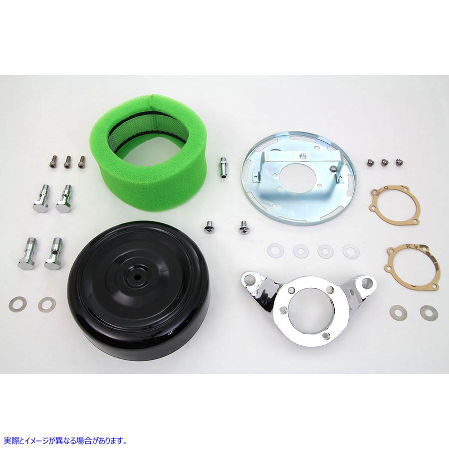 34-0054 7インチラウンドエアクリーナーキット 取寄せ Vツイン 7 inch Round Air Cleaner Kit (検索用／