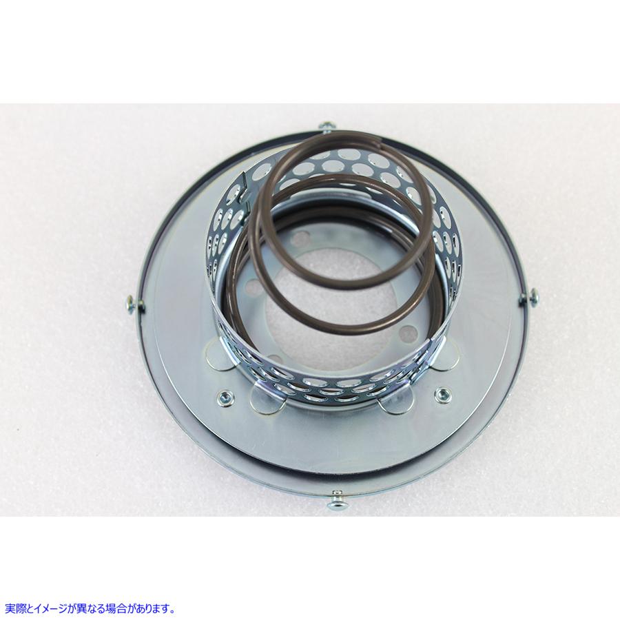 34-0073 6インチエアクリーナーバッキングプレート 取寄せ Vツイン 6 inch Air Cleaner Backing Plate (検索用／