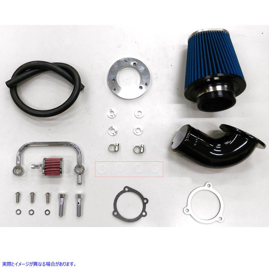 34-0081 ヘビーブリーザー パフォーマンス エアクリーナー キット ブラック 取寄せ Vツイン Heavy Breather Performance Air Cle