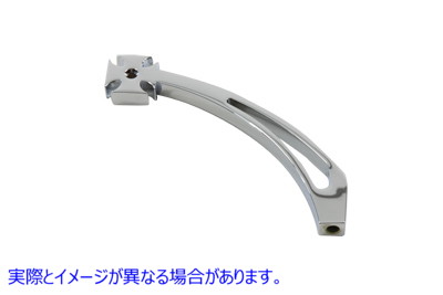 34-0148 マルタ風ビレットミラーステム 取寄せ Vツイン Maltese Style Billet Mirror Stem (検索用／