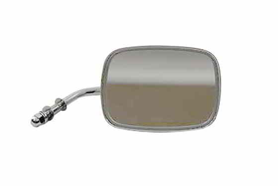 34-0309 ショートステム付きクロームレプリカスイベルミラー 取寄せ Vツイン Chrome Replica Swivel Mirror with Short Stem (検