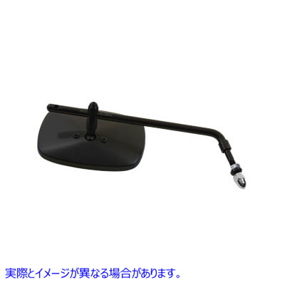 34-0318 ロングステム付きブラックレプリカ回転ミラー 取寄せ Vツイン Black Replica Swivel Mirror with Long Stem (検索用／91
