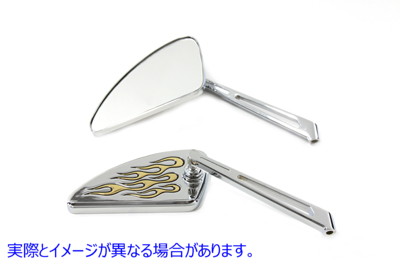 34-0366 スロット付きステム付きティアドロップミラーセット 取寄せ Vツイン Teardrop Mirror Set with Slotted Stems (検索用／