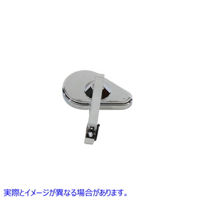34-0383 ビレットステムにクランプ付きティアドロップミラー 取寄せ Vツイン Teardrop Mirror with Clamp on Billet Stem (検索