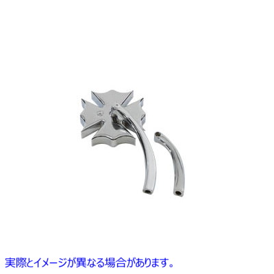 34-0390 ビレットステム付き消防ミラー 取寄せ Vツイン Fire Fighter Mirror with Billet Stems (検索用／