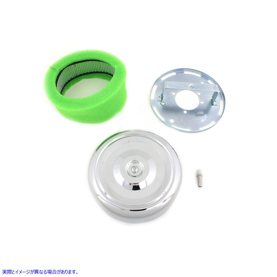 34-0409 7インチラウンドエアクリーナーキット 取寄せ Vツイン 7 inch Round Air Cleaner Kit (検索用／