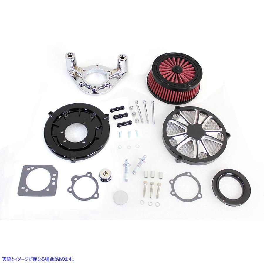 34-0422 ワイアットガトリングエアクリーナーアセンブリ 取寄せ Vツイン Wyatt Gatling Air Cleaner Assembly (検索用／