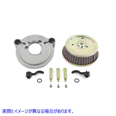 34-0425 エアクリーナーとバッキングプレート 取寄せ Vツイン Air Cleaner and Backing Plate (検索用／29773-02C
