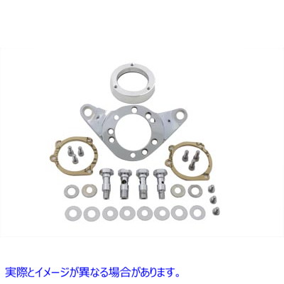 34-0445 エアクリーナーブラケットキット クロームビレット 取寄せ Vツイン Air Cleaner Bracket Kit Chrome Billet (検索用／
