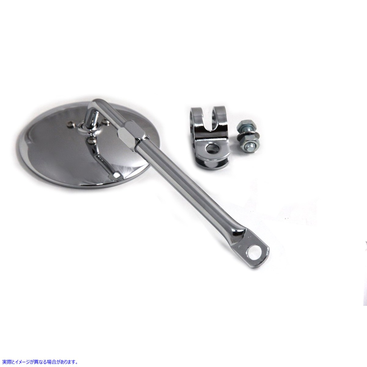 34-0449 【廃番】 4-1/2インチクロームラウンドミラー 取寄せ Vツイン 4-1/2 inch Chrome Round Mirror (検索用／