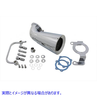34-0451 エアクリーナー ブリーザー クロームビレット 取寄せ Vツイン Air Cleaner Breather Chrome Billet (検索用／