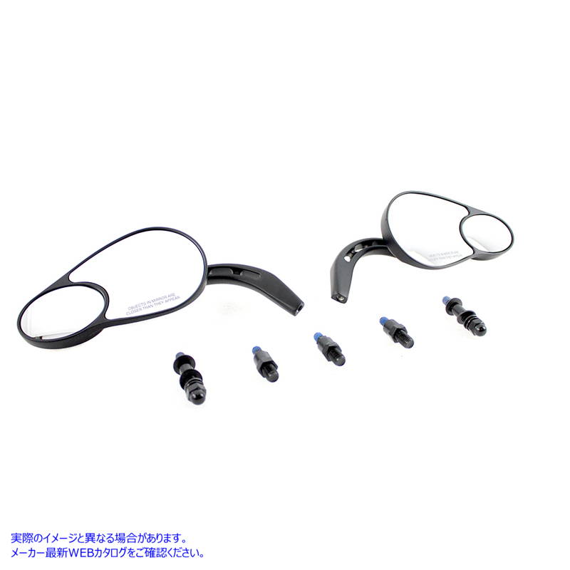 34-0465 ビッグツインミラーセット ブラック 取寄せ Vツイン Big Twin Mirror Set Black (検索用／