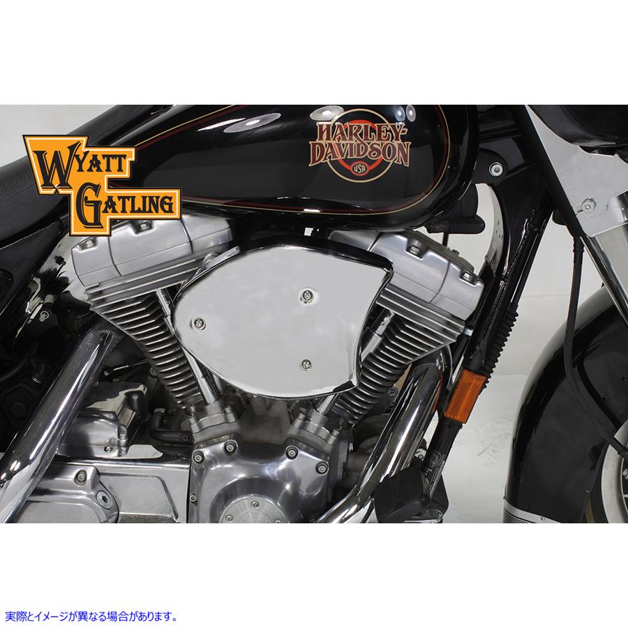 34-0474 クローム ワイアット ガトリング エア クリーナー アセンブリ 取寄せ Vツイン Chrome Wyatt Gatling Air Cleaner Assemb