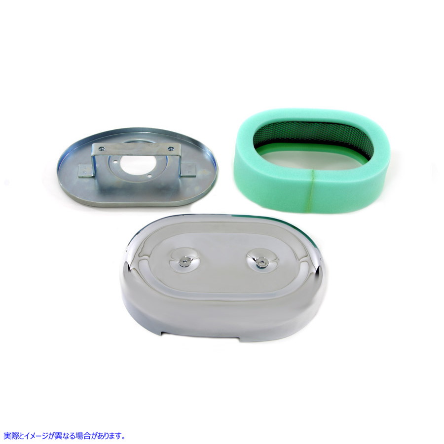 34-0475 オーバルエアクリーナーAssy 取寄せ Vツイン Oval Air Cleaner Assembly (検索用／