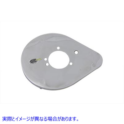 34-0519 エアクリーナーバッキングプレート クローム 取寄せ Vツイン Air Cleaner Backing Plate Chrome (検索用／