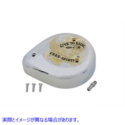 34-0544 イーグルスピリット ゴールドインレイ エアクリーナー 取寄せ Vツイン Eagle Spirit Gold Inlay Air Cleaner (検索用／