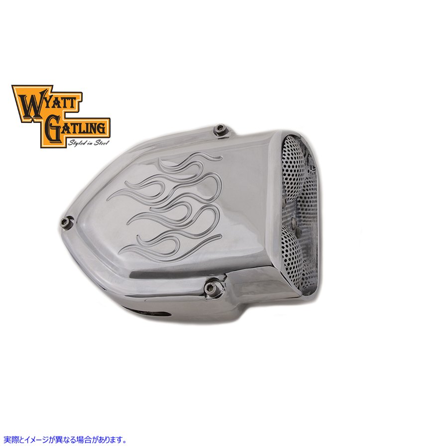 34-0640 ワイアットガトリングクロームエアクリーナーキット 取寄せ Vツイン Wyatt Gatling Chrome Air Cleaner Kit (検索用／